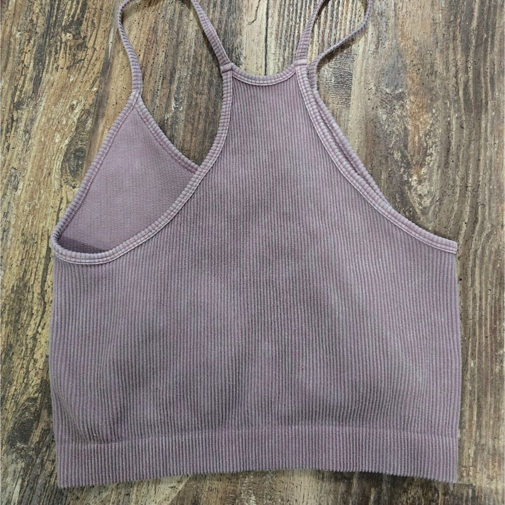 Ododos Lavender Ribbed Tank Top M/L - Picture 3 of 3